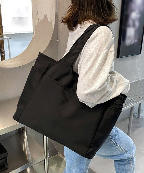 Miniministore(ミニミニストア)の「ナイロントートバッグ レディース 大容量(トートバッグ・レディース・ピンク/ミント/ラベンダー/ブラック/グレー/ブルーグレー・FREE)」の2枚目の写真
