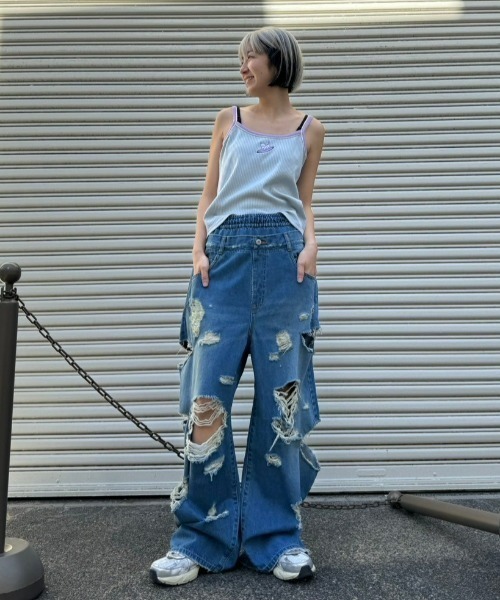 Candy Stripper（キャンディストリッパー）の「WIMP SURF RIDER キャミソール（キャミソール・レディース・ピンク/ブラック/ライトブルー・2）」の12枚目の写真