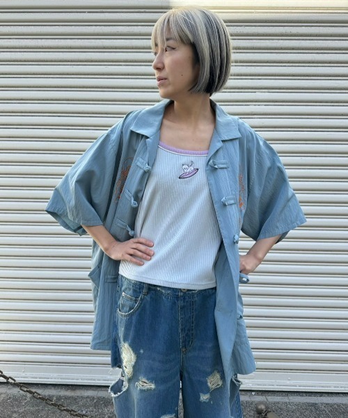 Candy Stripper（キャンディストリッパー）の「WIMP SURF RIDER キャミソール（キャミソール・レディース・ピンク/ブラック/ライトブルー・2）」の11枚目の写真