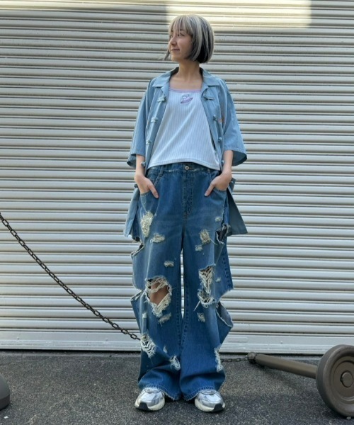 Candy Stripper（キャンディストリッパー）の「WIMP SURF RIDER キャミソール（キャミソール・レディース・ピンク/ブラック/ライトブルー・2）」の14枚目の写真