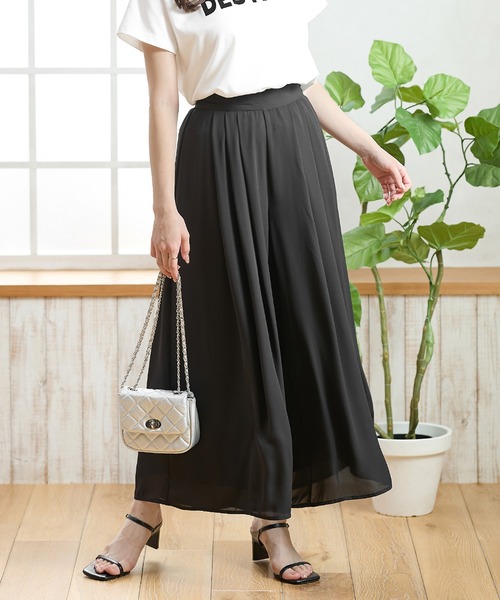 INGNI（イング）の「ジョーゼットスカンツ（その他パンツ・レディース・ライトグリーン/ブラック/アイボリー/グレー系その他・FREE）」の3枚目の写真