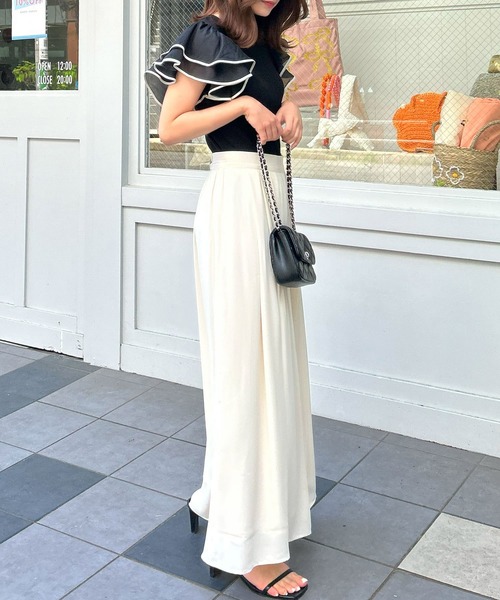 INGNI（イング）の「ジョーゼットスカンツ（その他パンツ・レディース・ライトグリーン/ブラック/アイボリー/グレー系その他・FREE）」の7枚目の写真