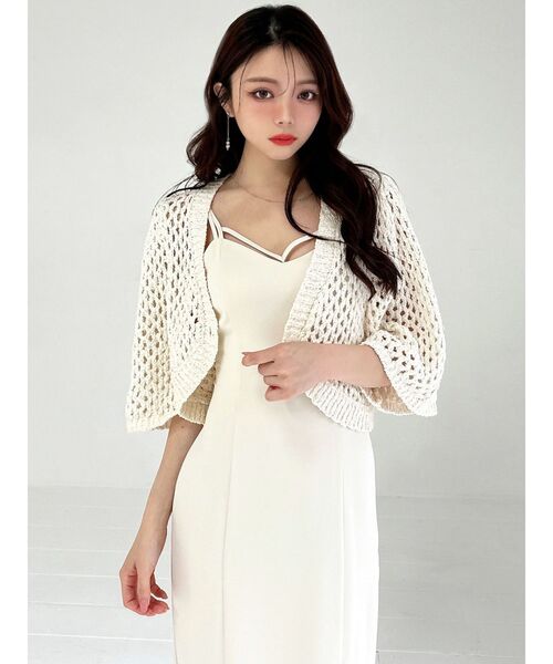 RESEXXY（リゼクシー）の「ダブルストラップキャミワンピース【セットアップ着用可能】（ワンピース・レディース・アイボリー/ブラック/ベージュ・FREE）」の7枚目の写真