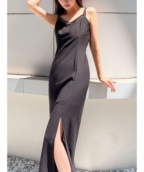 RESEXXY（リゼクシー）の「ダブルストラップキャミワンピース【セットアップ着用可能】（ワンピース・レディース・アイボリー/ブラック/ベージュ・FREE）」の13枚目の写真