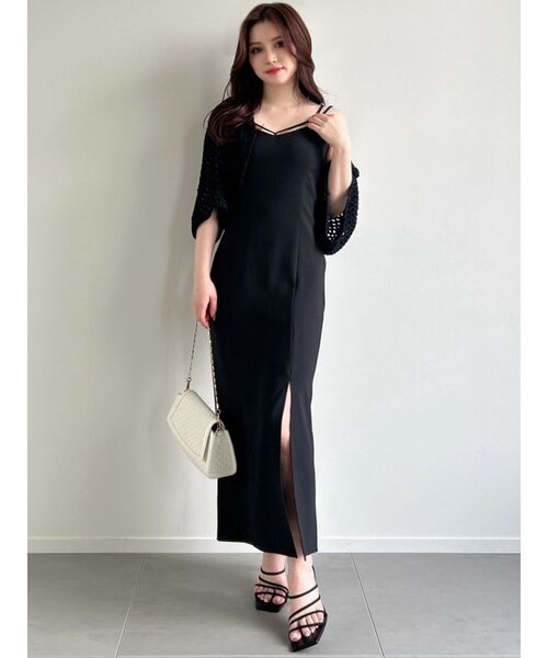 RESEXXY（リゼクシー）の「ダブルストラップキャミワンピース【セットアップ着用可能】（ワンピース・レディース・アイボリー/ブラック/ベージュ・FREE）」の14枚目の写真