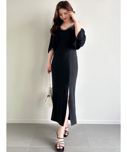 RESEXXY（リゼクシー）の「ダブルストラップキャミワンピース【セットアップ着用可能】（ワンピース・レディース・アイボリー/ブラック/ベージュ・FREE）」の15枚目の写真