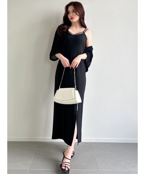 RESEXXY（リゼクシー）の「ダブルストラップキャミワンピース【セットアップ着用可能】（ワンピース・レディース・アイボリー/ブラック/ベージュ・FREE）」の16枚目の写真