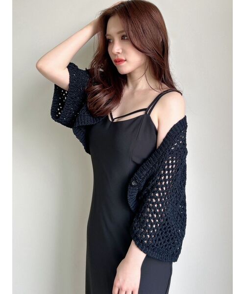 RESEXXY（リゼクシー）の「ダブルストラップキャミワンピース【セットアップ着用可能】（ワンピース・レディース・アイボリー/ブラック/ベージュ・FREE）」の9枚目の写真