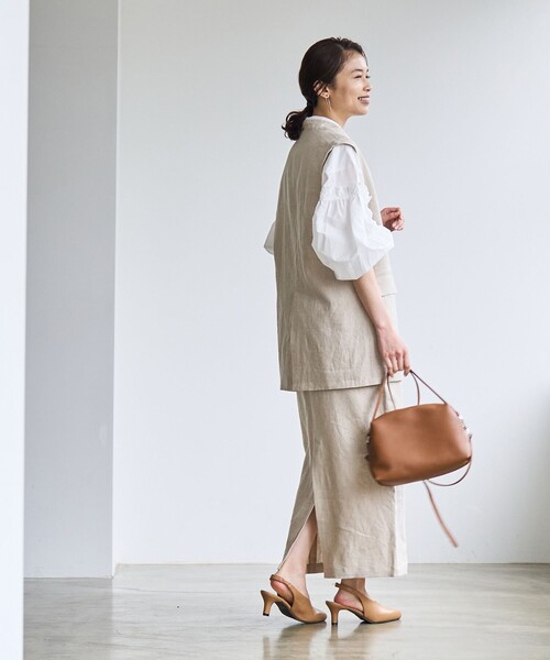 coen(コーエン)の「【RONEL】European Flax(ヨーロピアンフレックス) ナロースカート(セットアップ対応可能)(スカート・レディース・ロイヤルブルー/ベージュ・M/S)」の20枚目の写真