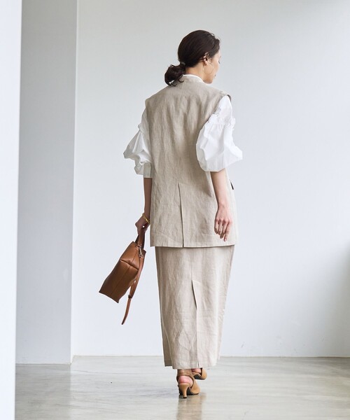 coen(コーエン)の「【RONEL】European Flax(ヨーロピアンフレックス) ナロースカート(セットアップ対応可能)(スカート・レディース・ロイヤルブルー/ベージュ・M/S)」の19枚目の写真