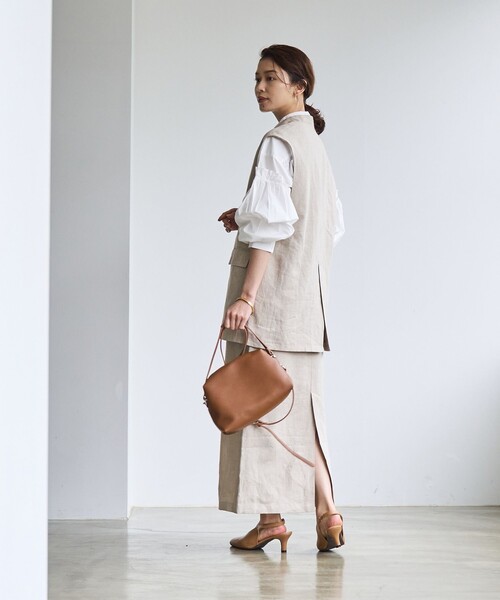 coen(コーエン)の「【RONEL】European Flax(ヨーロピアンフレックス) ナロースカート(セットアップ対応可能)(スカート・レディース・ロイヤルブルー/ベージュ・M/S)」の18枚目の写真
