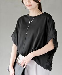 BACKレース切替ワイドTシャツ