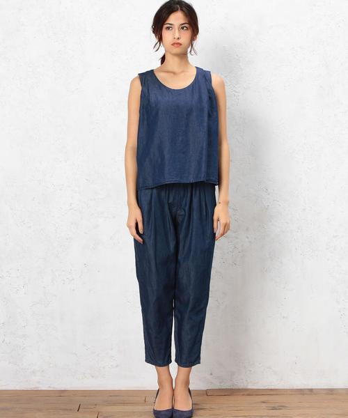 green label relaxing（グリーンレーベルリラクシング）の「CB DNM オールインワン ◆（つなぎ/オールインワン・レディース・ネイビー・36/38）」の11枚目の写真