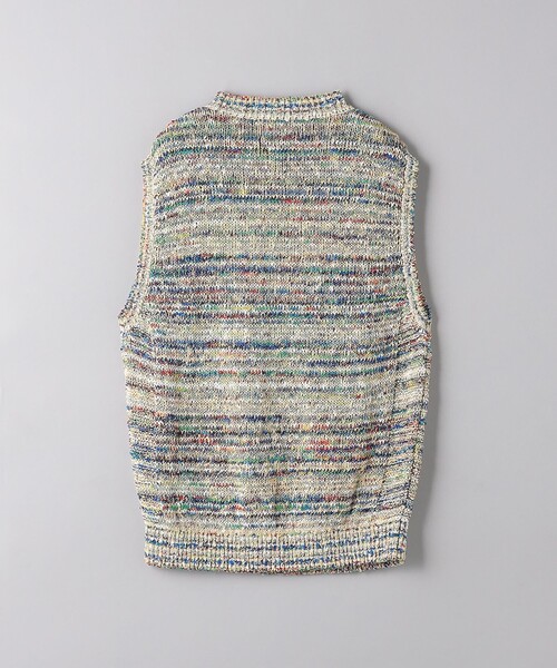 Coohem（コーヘン）の「＜COOHEM＞ MULTI BORDER KNIT VEST/マルチボーダー ニット ベスト（ニット/セーター・メンズ・ベージュ/ネイビー・M/L/XL）」の3枚目の写真