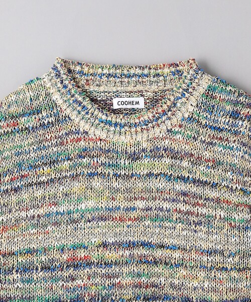 Coohem（コーヘン）の「＜COOHEM＞ MULTI BORDER KNIT VEST/マルチボーダー ニット ベスト（ニット/セーター・メンズ・ベージュ/ネイビー・M/L/XL）」の4枚目の写真