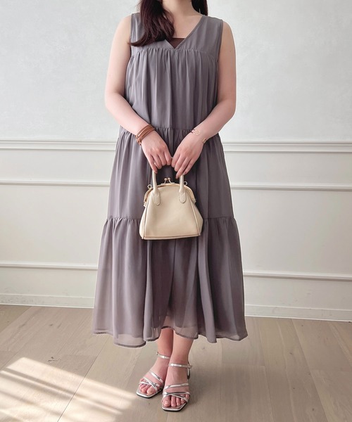 apres jour(アプレジュール)の「2WAYノースリーブティアードワンピース【ZOZOTOWN限定アイテム】(ワンピース・レディース・カーキ/アイボリー/ブラック/モカ・X-LARGE/フリー)」の13枚目の写真