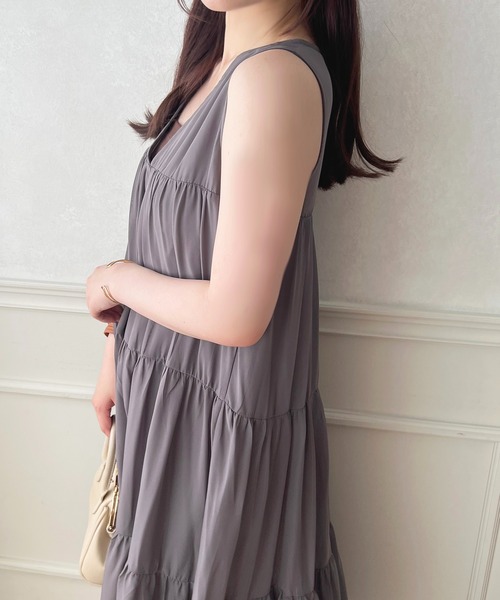 apres jour(アプレジュール)の「2WAYノースリーブティアードワンピース【ZOZOTOWN限定アイテム】(ワンピース・レディース・カーキ/アイボリー/ブラック/モカ・X-LARGE/フリー)」の12枚目の写真