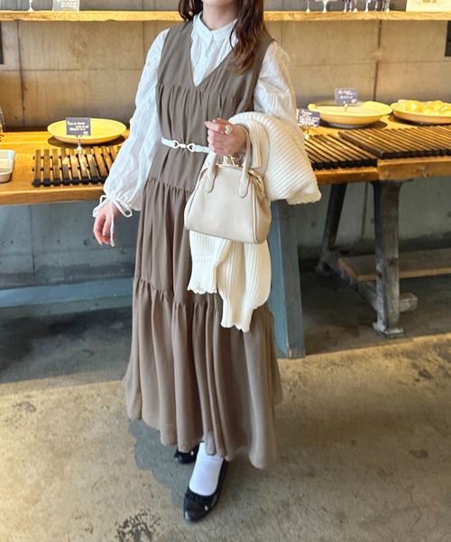 セール】2WAYノースリーブティアードワンピース【ZOZOTOWN限定アイテム