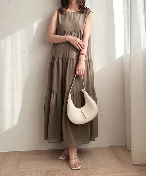 apres jour(アプレジュール)の「2WAYノースリーブティアードワンピース【ZOZOTOWN限定アイテム】(ワンピース・レディース・カーキ/アイボリー/ブラック/モカ・X-LARGE/フリー)」の18枚目の写真