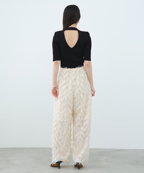 CODE A(コードエー)の「◆feather jacquard easy pants(その他パンツ・レディース・ブラック/オフホワイト・36/38)」の16枚目の写真