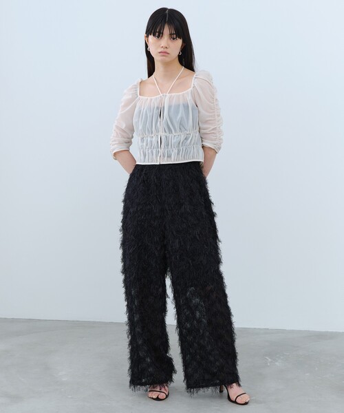 CODE A(コードエー)の「◆feather jacquard easy pants(その他パンツ・レディース・ブラック/オフホワイト・36/38)」の17枚目の写真