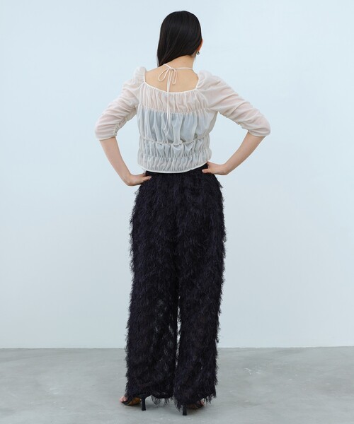 CODE A(コードエー)の「◆feather jacquard easy pants(その他パンツ・レディース・ブラック/オフホワイト・36/38)」の18枚目の写真