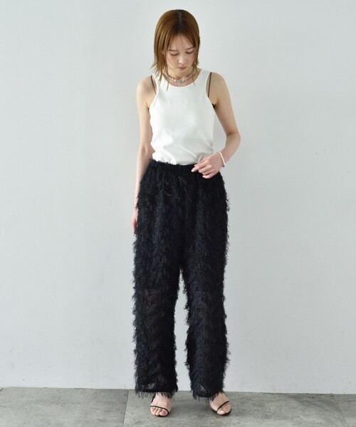 CODE A(コードエー)の「◆feather jacquard easy pants(その他パンツ・レディース・ブラック/オフホワイト・36/38)」の22枚目の写真