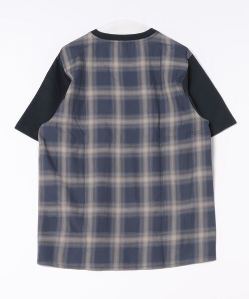 renoma HOMME（レノマオム）の「【ウォッシャブル】レノマ オム 布帛使い クルーネック半袖Tシャツ（Tシャツ/カットソー・メンズ・ホワイト/ネイビー・MEDIUM/LARGE/X-LARGE）」の3枚目の写真