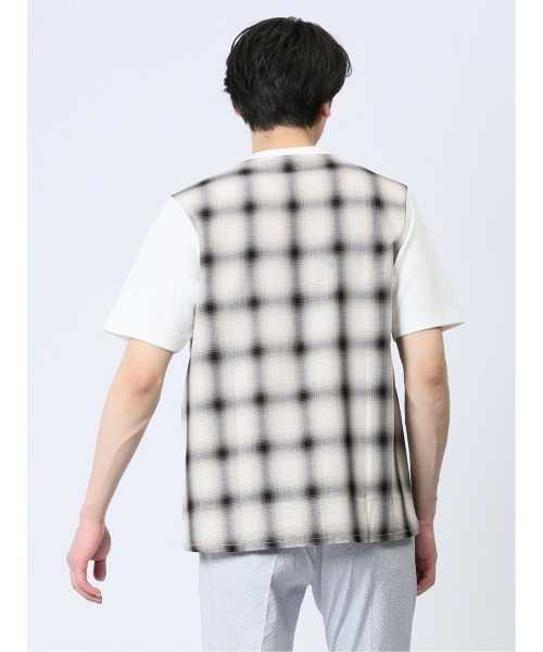 renoma HOMME（レノマオム）の「【ウォッシャブル】レノマ オム 布帛使い クルーネック半袖Tシャツ（Tシャツ/カットソー・メンズ・ホワイト/ネイビー・MEDIUM/LARGE/X-LARGE）」の11枚目の写真