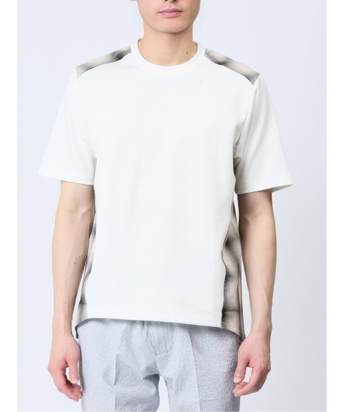 renoma HOMME（レノマオム）の「【ウォッシャブル】レノマ オム 布帛使い クルーネック半袖Tシャツ（Tシャツ/カットソー・メンズ・ホワイト/ネイビー・MEDIUM/LARGE/X-LARGE）」の12枚目の写真