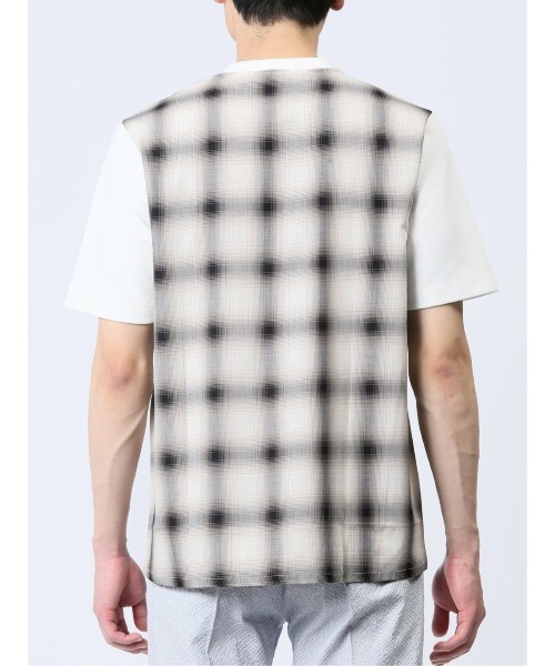 renoma HOMME（レノマオム）の「【ウォッシャブル】レノマ オム 布帛使い クルーネック半袖Tシャツ（Tシャツ/カットソー・メンズ・ホワイト/ネイビー・MEDIUM/LARGE/X-LARGE）」の14枚目の写真