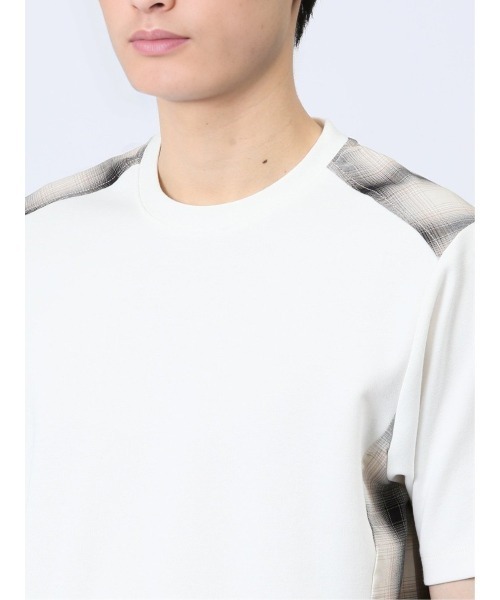 renoma HOMME（レノマオム）の「【ウォッシャブル】レノマ オム 布帛使い クルーネック半袖Tシャツ（Tシャツ/カットソー・メンズ・ホワイト/ネイビー・MEDIUM/LARGE/X-LARGE）」の15枚目の写真