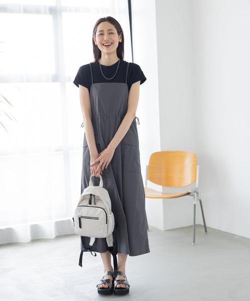 GLOBAL WORK（グローバルワーク）の「エアかる多機能キャミワンピース/109271（ワンピース・レディース・カーキ/ブラック/グレー・FREE）」の11枚目の写真