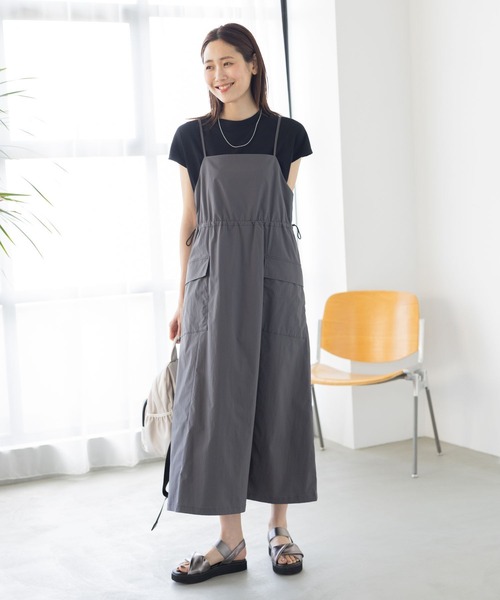 GLOBAL WORK（グローバルワーク）の「エアかる多機能キャミワンピース/109271（ワンピース・レディース・カーキ/ブラック/グレー・FREE）」の13枚目の写真