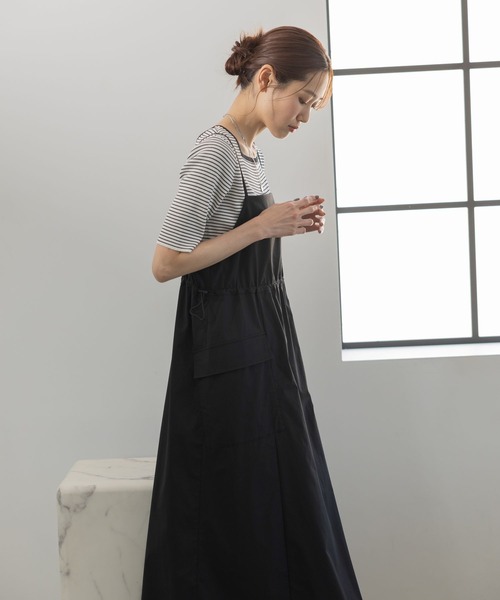 GLOBAL WORK（グローバルワーク）の「エアかる多機能キャミワンピース/109271（ワンピース・レディース・カーキ/ブラック/グレー・FREE）」の9枚目の写真