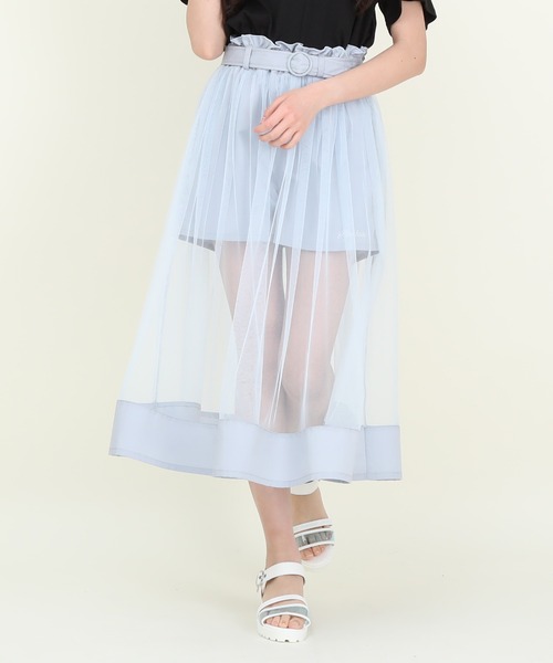 PINKHUNT(ピンクハント)の「PINKHUNT チュール付きショートパンツ 9474K(その他パンツ・キッズ・ライトブルー/ブラック/ピンク・130cm/150cm/140cm/160cm/120cm)」の3枚目の写真