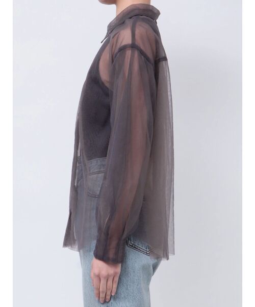 LAGUNAMOON（ラグナムーン）の「シアーチュールシャツ（シャツ/ブラウス・レディース・ホワイト/グレー/ブルー・FREE）」の7枚目の写真