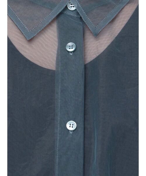 LAGUNAMOON（ラグナムーン）の「シアーチュールシャツ（シャツ/ブラウス・レディース・ホワイト/グレー/ブルー・FREE）」の15枚目の写真