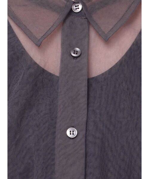 LAGUNAMOON（ラグナムーン）の「シアーチュールシャツ（シャツ/ブラウス・レディース・ホワイト/グレー/ブルー・FREE）」の16枚目の写真