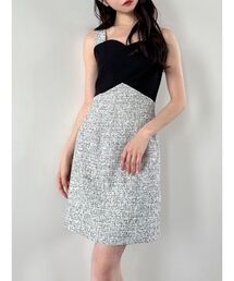 RESEXXY | フロントクロスツイードワンピース(ワンピース)