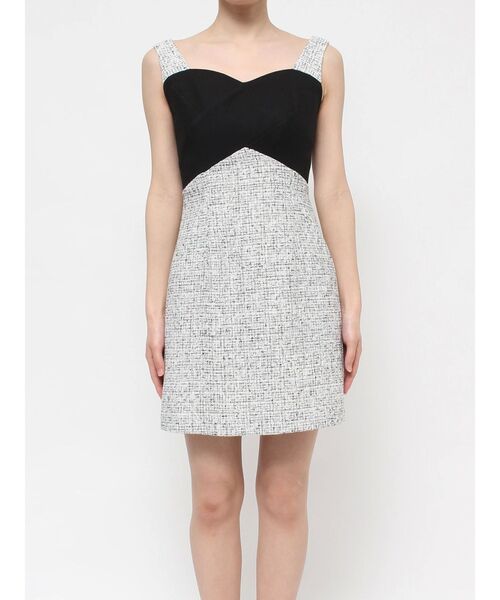 RESEXXY（リゼクシー）の「フロントクロスツイードワンピース（ワンピース・レディース・ベージュ/ブラック・FREE）」の13枚目の写真