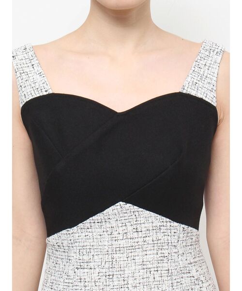 RESEXXY（リゼクシー）の「フロントクロスツイードワンピース（ワンピース・レディース・ベージュ/ブラック・FREE）」の16枚目の写真