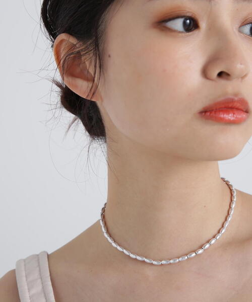 N.（N. Natural Beauty Basic）（エヌエヌナチュラルビューティーベーシック）の「カットボールチェーンショートネックレス（ネックレス・レディース・シルバー・FREE）」の2枚目の写真