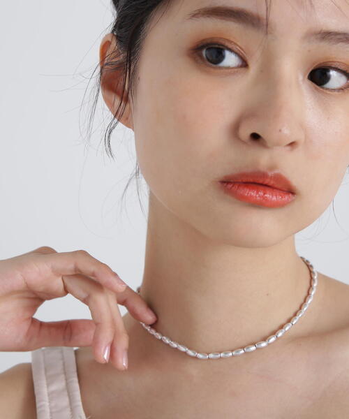 N.（N. Natural Beauty Basic）（エヌエヌナチュラルビューティーベーシック）の「カットボールチェーンショートネックレス（ネックレス・レディース・シルバー・FREE）」の5枚目の写真