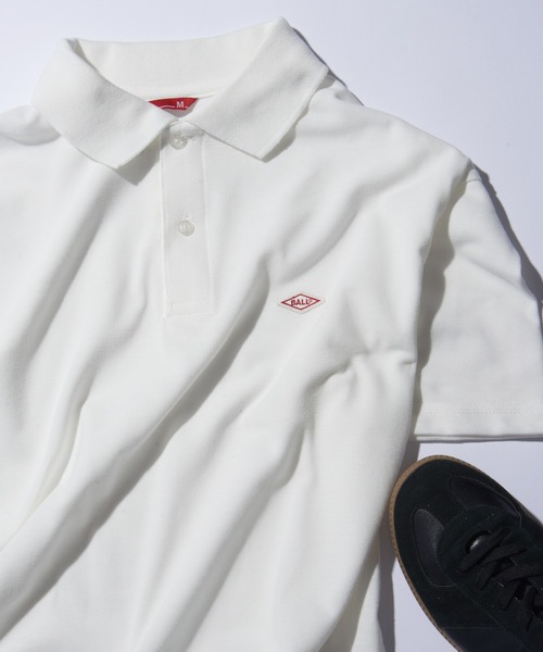 BALL(ボール)の「【BALL】54501NT T/C鹿の子 ワッペン付きポロシャツ(ポロシャツ・メンズ・チャコールグレー/ホワイト/グリーン/ブラウン/グレー/ブルー/ブラック/ネイビー・LL/L/M)」の2枚目の写真