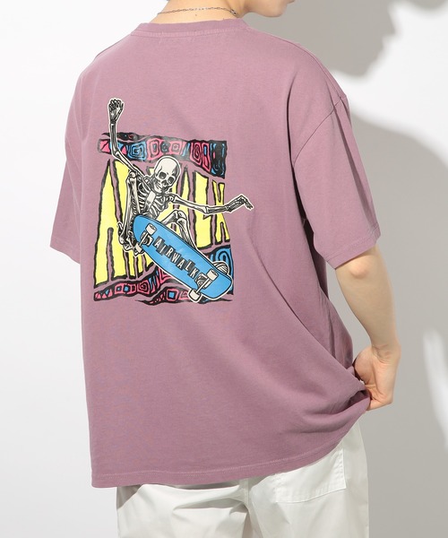 AIRWALK（エアウォーク）の「【AIRWALK】プレーン＆ピグメント加工半袖プリントTシャツ オーバーサイズ AWM42400/AWM42401/AWM42402（Tシャツ/カットソー・メンズ・パープル/ホワイト/ホワイト系その他3/パープル系その他2/ブラック/ブラック系その他2/ホワイト系その他2/ブラック系その他3/グレー・M/L/LL）」の8枚目の写真