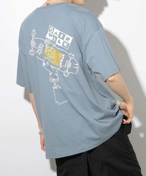 AIRWALK（エアウォーク）の「【AIRWALK】プレーン＆ピグメント加工半袖プリントTシャツ オーバーサイズ AWM42400/AWM42401/AWM42402（Tシャツ/カットソー・メンズ・パープル/ホワイト/ホワイト系その他3/パープル系その他2/ブラック/ブラック系その他2/ホワイト系その他2/ブラック系その他3/グレー・M/L/LL）」の7枚目の写真