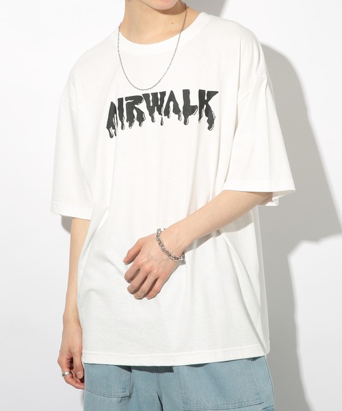 AIRWALK（エアウォーク）の「【AIRWALK】プレーン＆ピグメント加工半袖プリントTシャツ オーバーサイズ AWM42400/AWM42401/AWM42402（Tシャツ/カットソー・メンズ・パープル/ホワイト/ホワイト系その他3/パープル系その他2/ブラック/ブラック系その他2/ホワイト系その他2/ブラック系その他3/グレー・M/L/LL）」の4枚目の写真