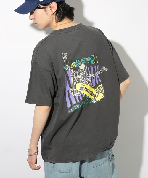 AIRWALK（エアウォーク）の「【AIRWALK】プレーン＆ピグメント加工半袖プリントTシャツ オーバーサイズ AWM42400/AWM42401/AWM42402（Tシャツ/カットソー・メンズ・パープル/ホワイト/ホワイト系その他3/パープル系その他2/ブラック/ブラック系その他2/ホワイト系その他2/ブラック系その他3/グレー・M/L/LL）」の5枚目の写真