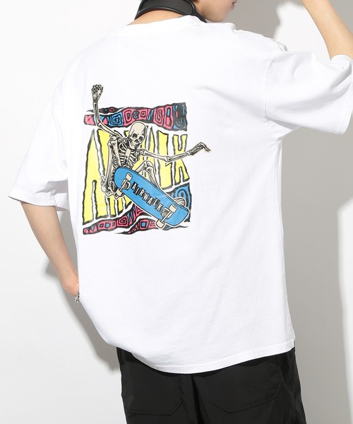 AIRWALK（エアウォーク）の「【AIRWALK】プレーン＆ピグメント加工半袖プリントTシャツ オーバーサイズ AWM42400/AWM42401/AWM42402（Tシャツ/カットソー・メンズ・パープル/ホワイト/ホワイト系その他3/パープル系その他2/ブラック/ブラック系その他2/ホワイト系その他2/ブラック系その他3/グレー・M/L/LL）」の11枚目の写真